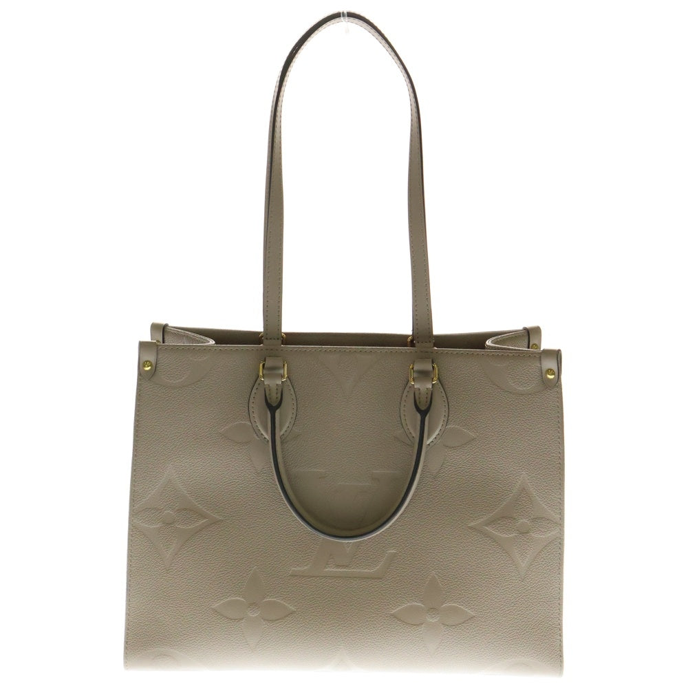 LOUIS VUITTON(ルイヴィトン) オンザゴー MM モノグラム・アンプラント ICタイプ ハンドバッグ トートバッグ ベージュ ゴールド金具 レザー M45607