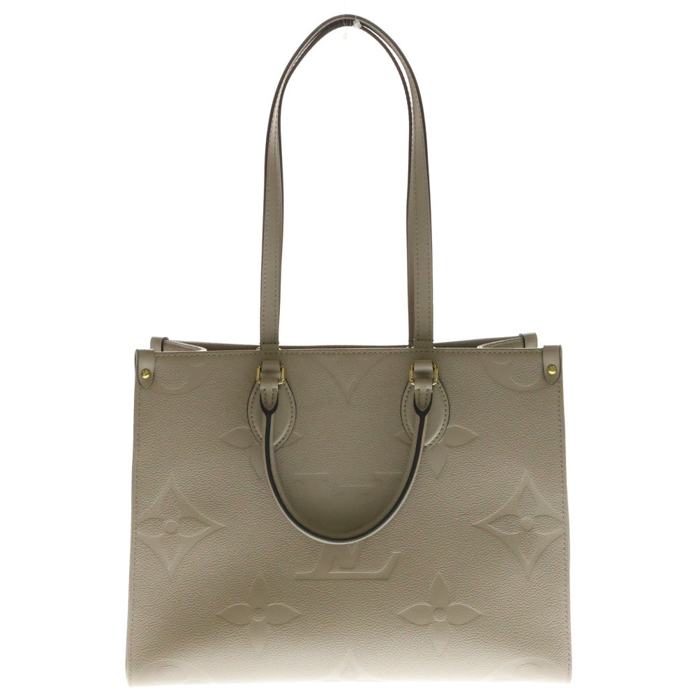 LOUIS VUITTON(ルイヴィトン) オンザゴー MM モノグラム・アンプラント ICタイプ ハンドバッグ トートバッグ ベージュ ゴールド金具 レザー M45607