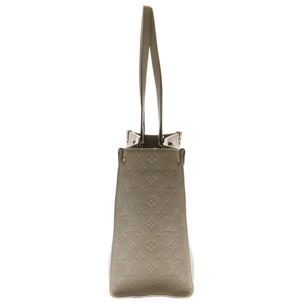 LOUIS VUITTON(ルイヴィトン) オンザゴー MM モノグラム・アンプラント ICタイプ ハンドバッグ トートバッグ ベージュ ゴールド金具 レザー M45607