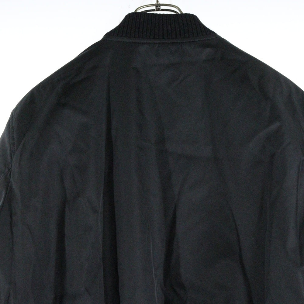 PRADA(プラダ) 24AW Re-Nylon リナイロン トライアングルロゴプレート ジップアップ ボンバージャケット ブルゾン ブラック SGA038