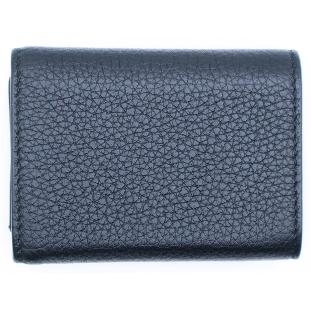 GUCCI(グッチ) コンパクトウオレット コインケース 三つ折り財布 ブラック×オレンジ レザー 736151