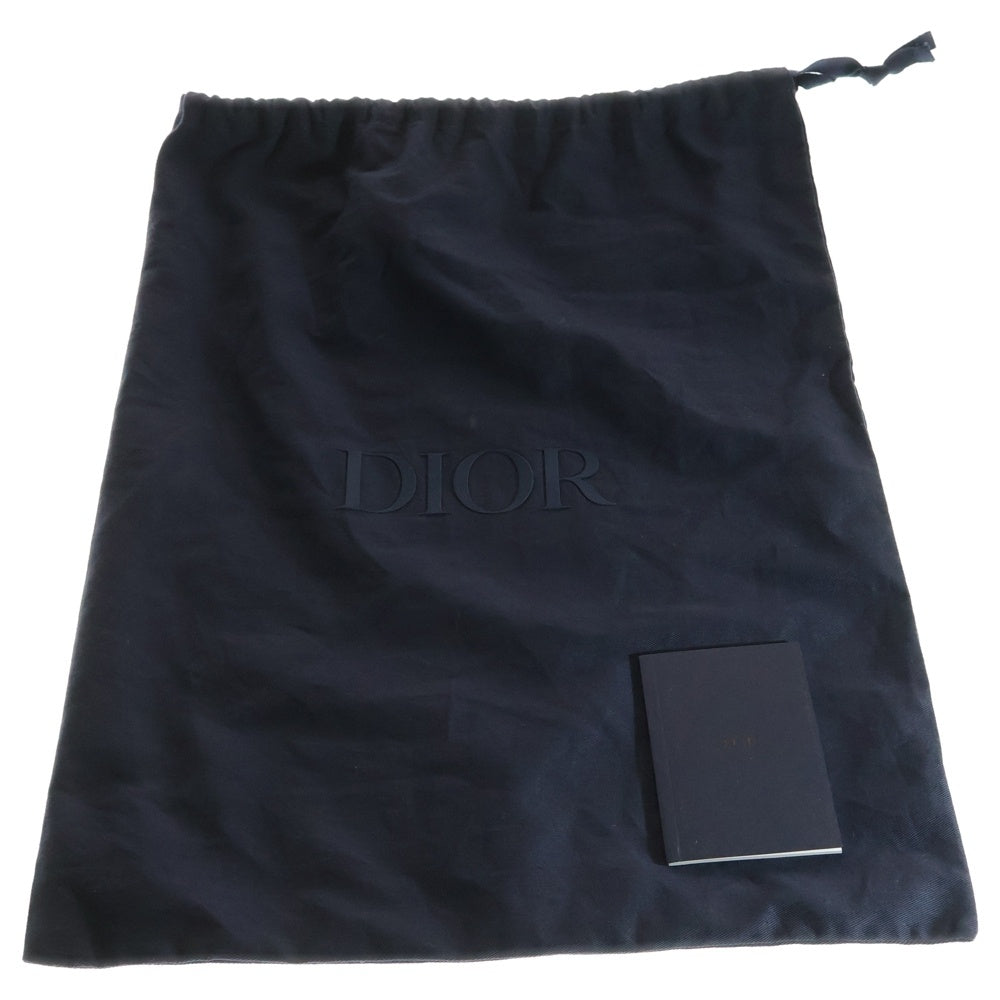 DIOR(ディオール) Saddle Bag サドルバッグ コブラバックルロゴ刺繍レザーボディバッグ ウエストバッグ ブラック