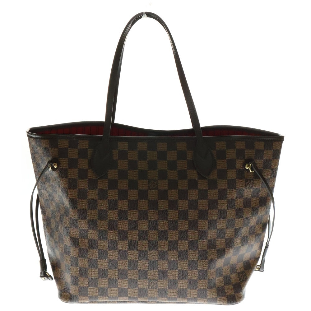 LOUIS VUITTON(ルイヴィトン) ダミエ ネヴァーフルMM/NM ポーチ付レザートートバッグ ブラウン レディース N41358