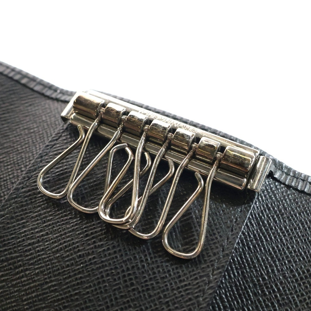 LOUIS VUITTON(ルイヴィトン) エピ ミュルティクレ6 キーケース キーリング キーホルダー ブラック ノワール シルバー金具 レザー M63812