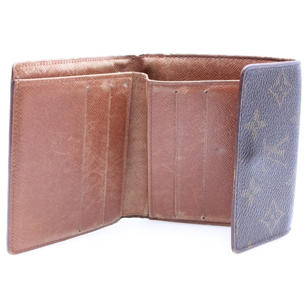 LOUIS VUITTON(ルイヴィトン) ポルトモネ ビエ カルトクレディ モノグラム コンパクトウォレット 三つ折り財布 ゴールド金具 ブラウン M61652