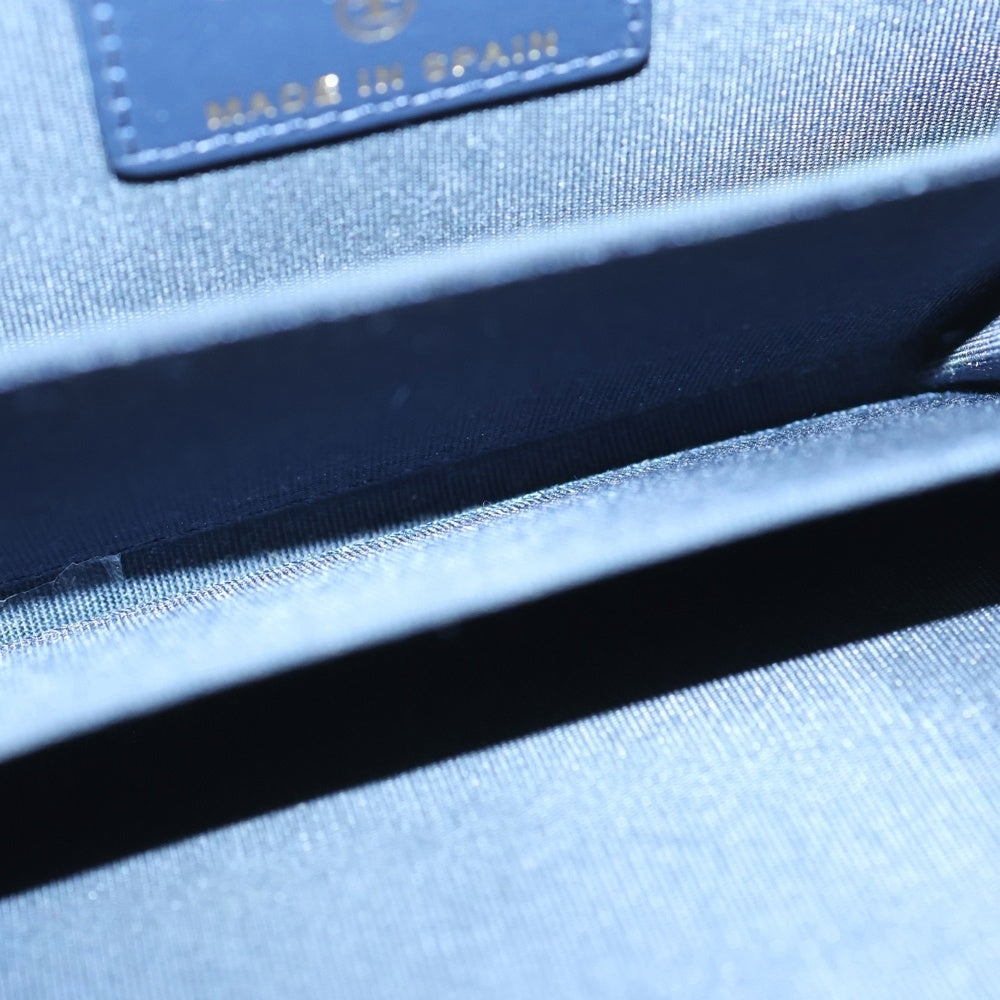 CHANEL(シャネル) ボーイシャネル ラウンドファスナー カード・コインケース 財布 ウォレット ネイビー ブルー キャビアスキン ゴールド金具