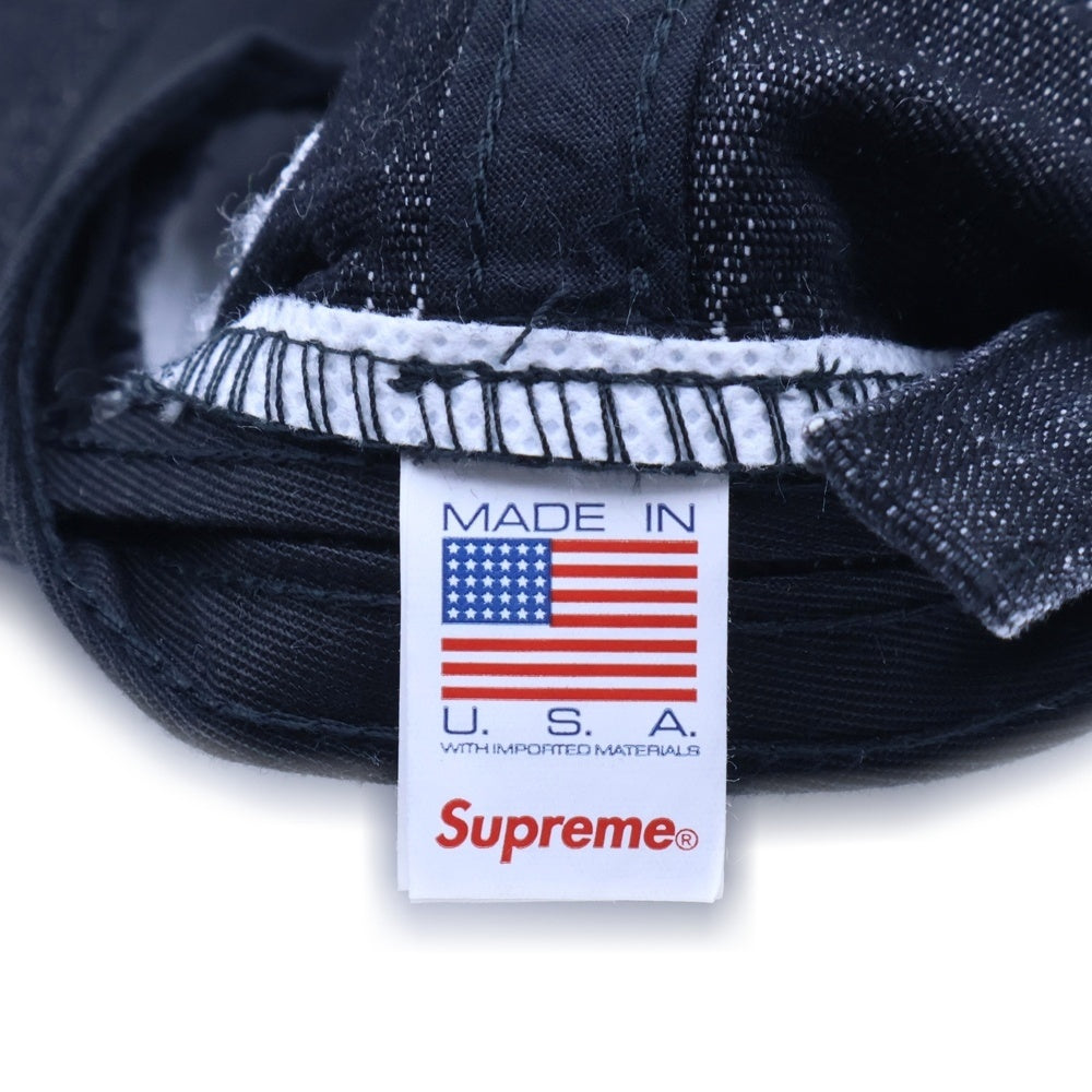 SUPREME(シュプリーム) 22SS kevlar Denim S Logo 6-Panel Cap ケブラー デニムSロゴベースボールキャップ 帽子 ブラック