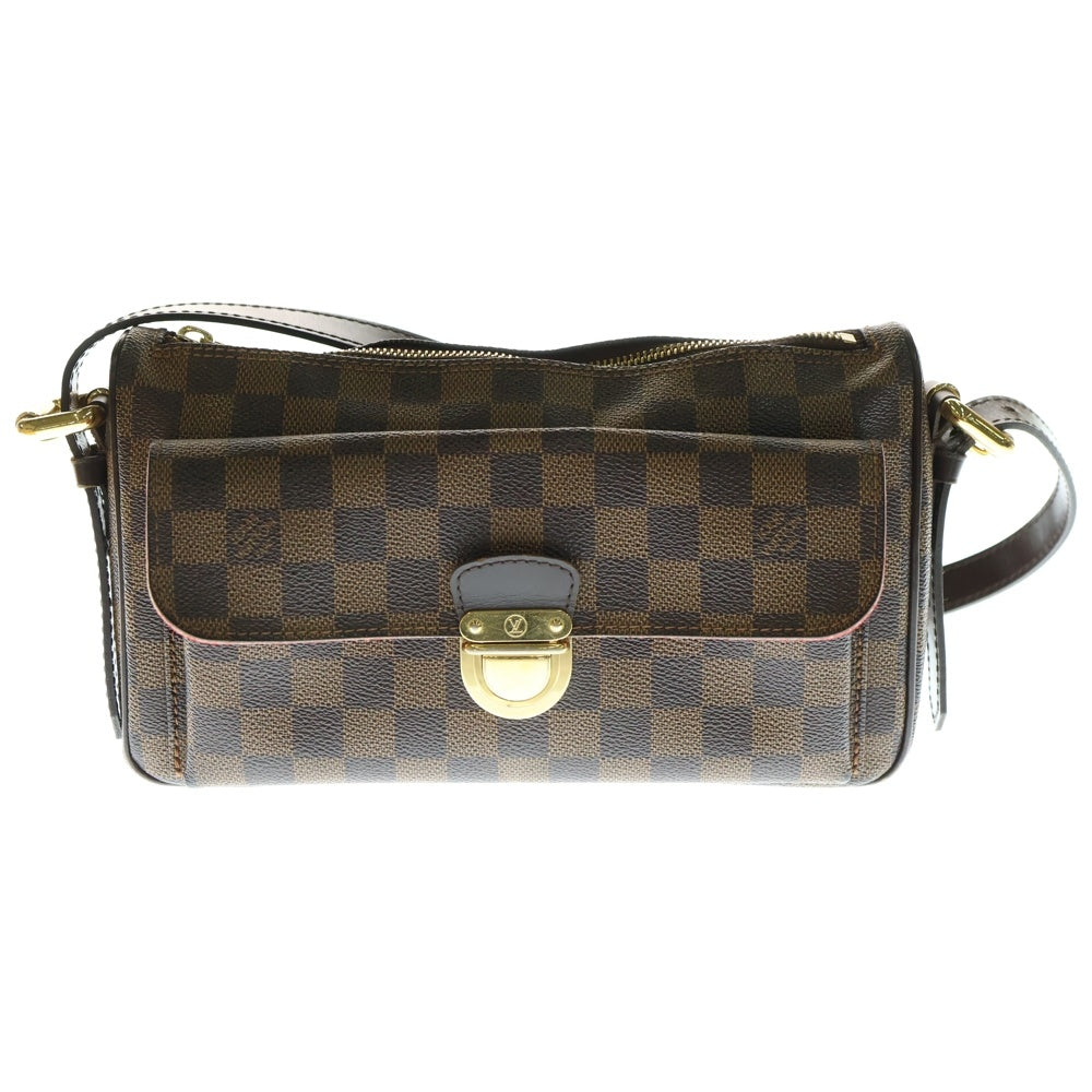LOUIS VUITTON(ルイヴィトン) ダミエ ラヴェッロGM ショルダーバッグ ブラウン ゴールド金具 レザー×PVC N60006