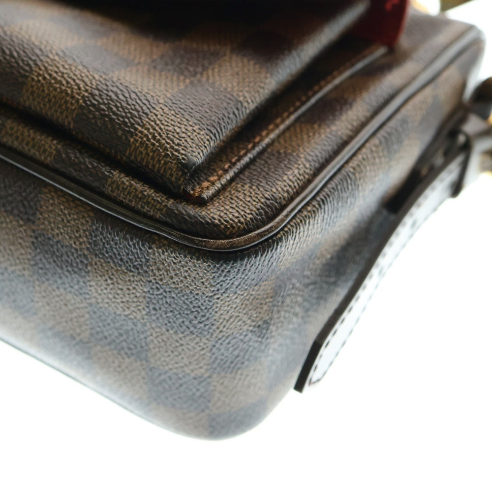 LOUIS VUITTON(ルイヴィトン) ダミエ ラヴェッロGM ショルダーバッグ ブラウン ゴールド金具 レザー×PVC N60006