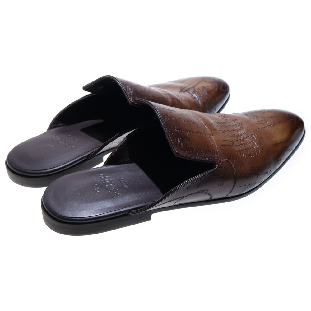 Berluti(ベルルッティ) カリグラフィ サイラス オマーン スリッポン ブラウン レザー 靴