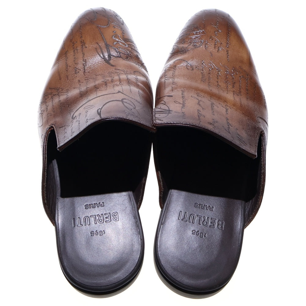 Berluti(ベルルッティ) カリグラフィ サイラス オマーン スリッポン ブラウン レザー 靴