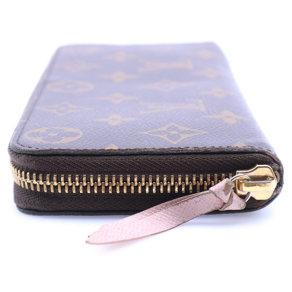 LOUIS VUITTON(ルイヴィトン) ポルトフォイユ クレマンス モノグラム ローズバレリーヌ PVC ラウンドファスナー ロングウォレット 長財布 ゴールド金具 ブラウン M61298