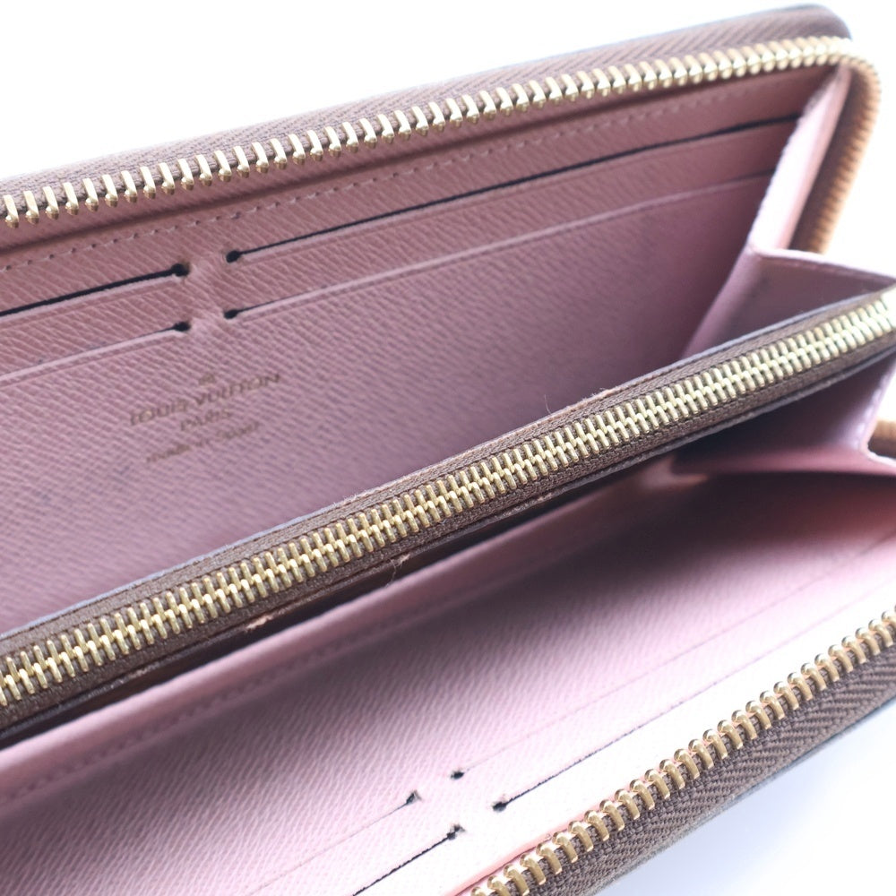 LOUIS VUITTON(ルイヴィトン) ポルトフォイユ クレマンス モノグラム ローズバレリーヌ PVC ラウンドファスナー ロングウォレット 長財布 ゴールド金具 ブラウン M61298