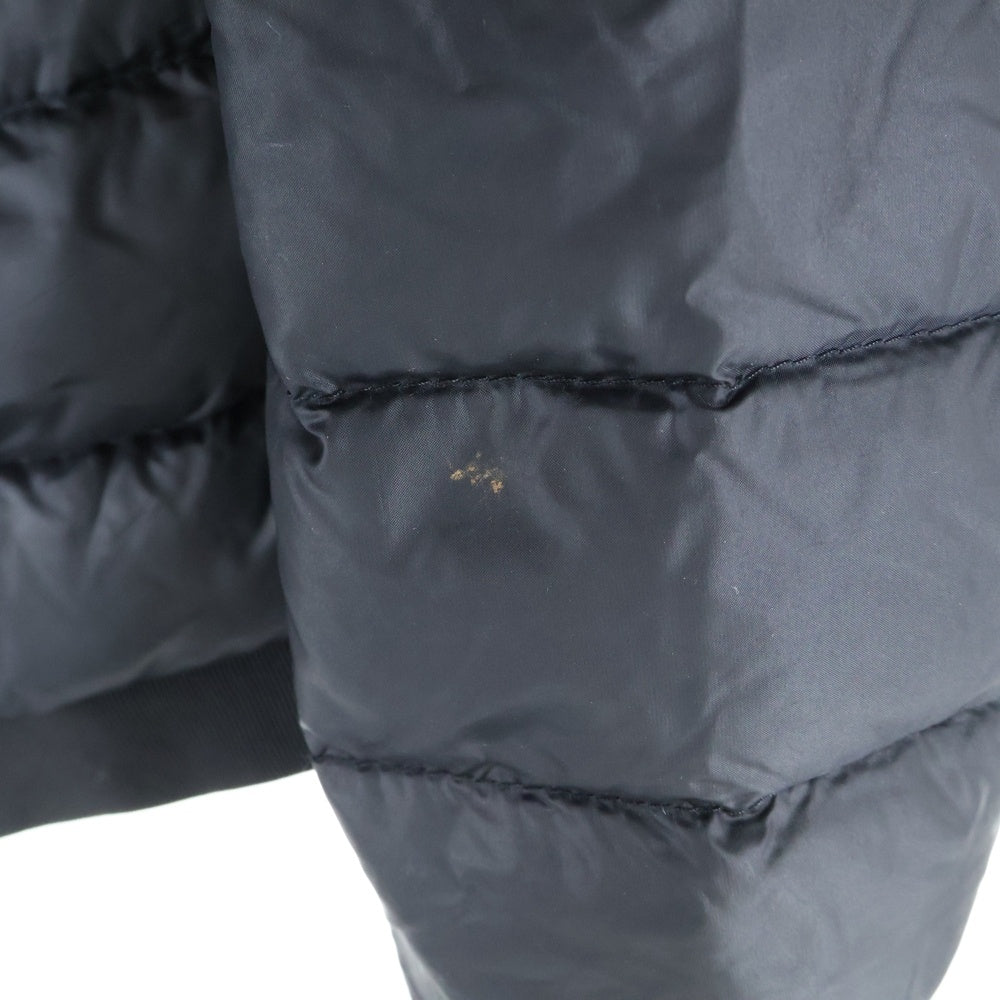 MONCLER(モンクレール) MARAISETTE マレセット ワッペンロゴ ノーカラー ジップアップ ダウンジャケット ブラック レディース 32093457040553052
