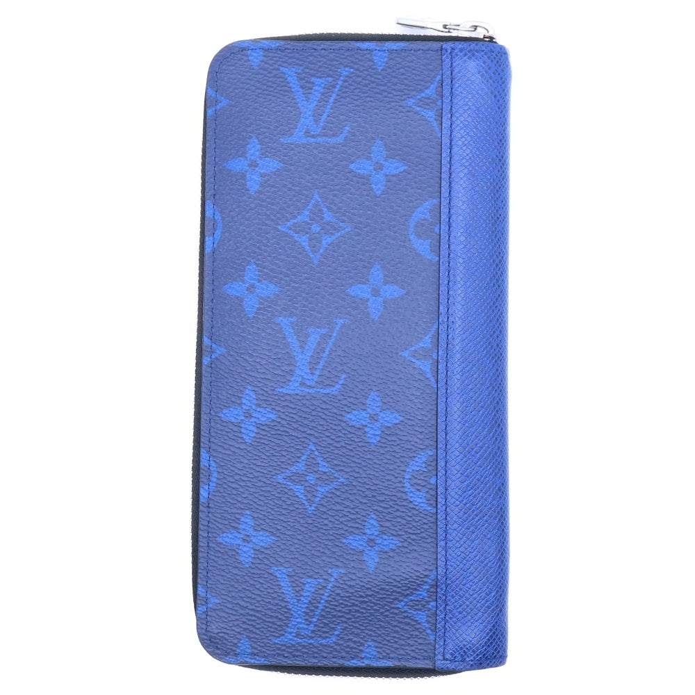 LOUIS VUITTON(ルイヴィトン) ジッピーウォレット ヴェルティカル タイガラマ モノグラム PVC レザー ラウンドファスナー ロングウォレット 長財布 シルバー金具 ブルー/ネイビー M30447