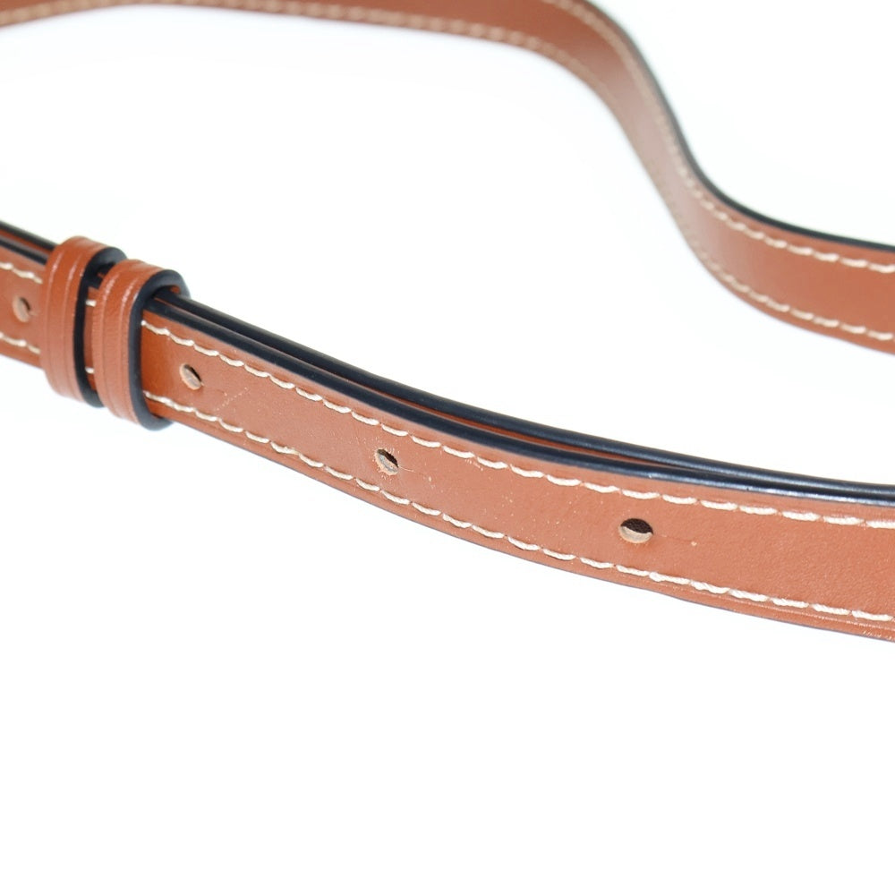 LOEWE(ロエベ) ゲートバッグ スモール ショルダーバッグ ショルダーポシェット ブラウン×グレージュ レザー ゴールド金具