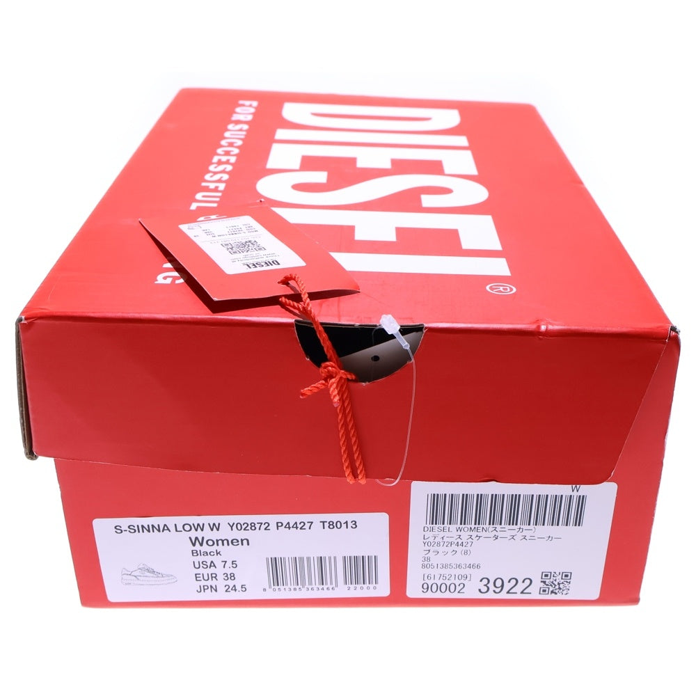 DIESEL(ディーゼル) S-SINNA LOW-W レザーローカットスニーカー ブラック レディース 24.5cm/7.5
