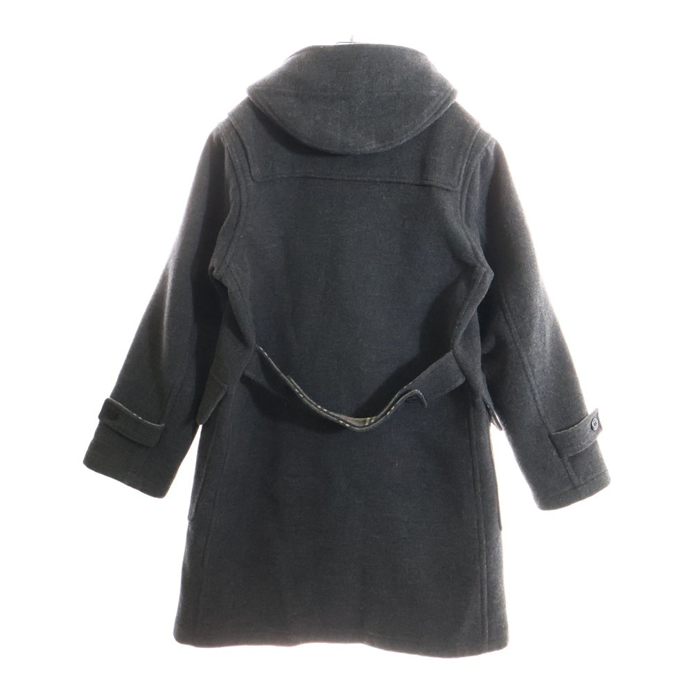 BURBERRY BLACK LABEL(バーバリー ブラックレーベル) バーバリーチェック フーデッドウールロングダッフルコート グレー BMP90-901-07