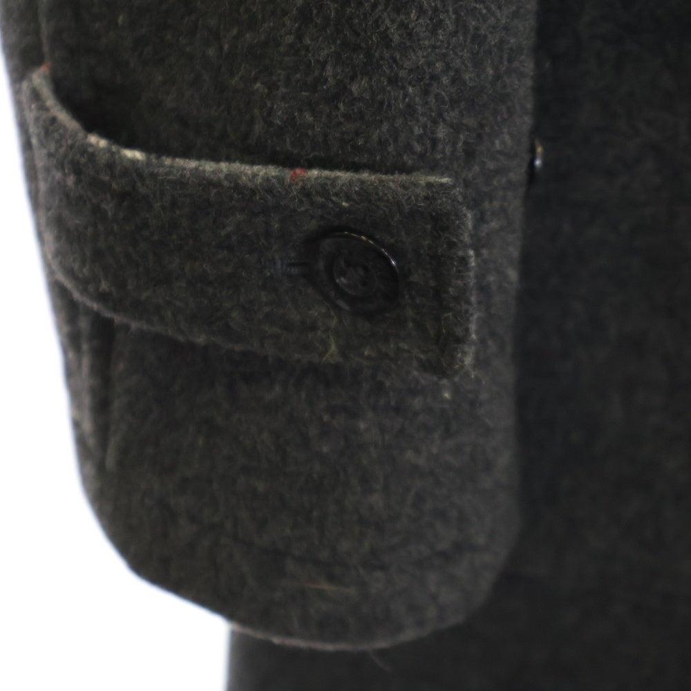 BURBERRY BLACK LABEL(バーバリー ブラックレーベル) バーバリーチェック フーデッドウールロングダッフルコート グレー BMP90-901-07