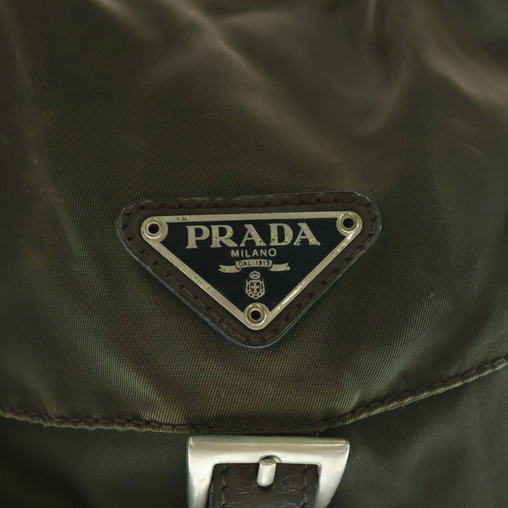 PRADA(プラダ) ナイロンリュックサック バックパック ショルダーバッグ グリーン カーキ テスート