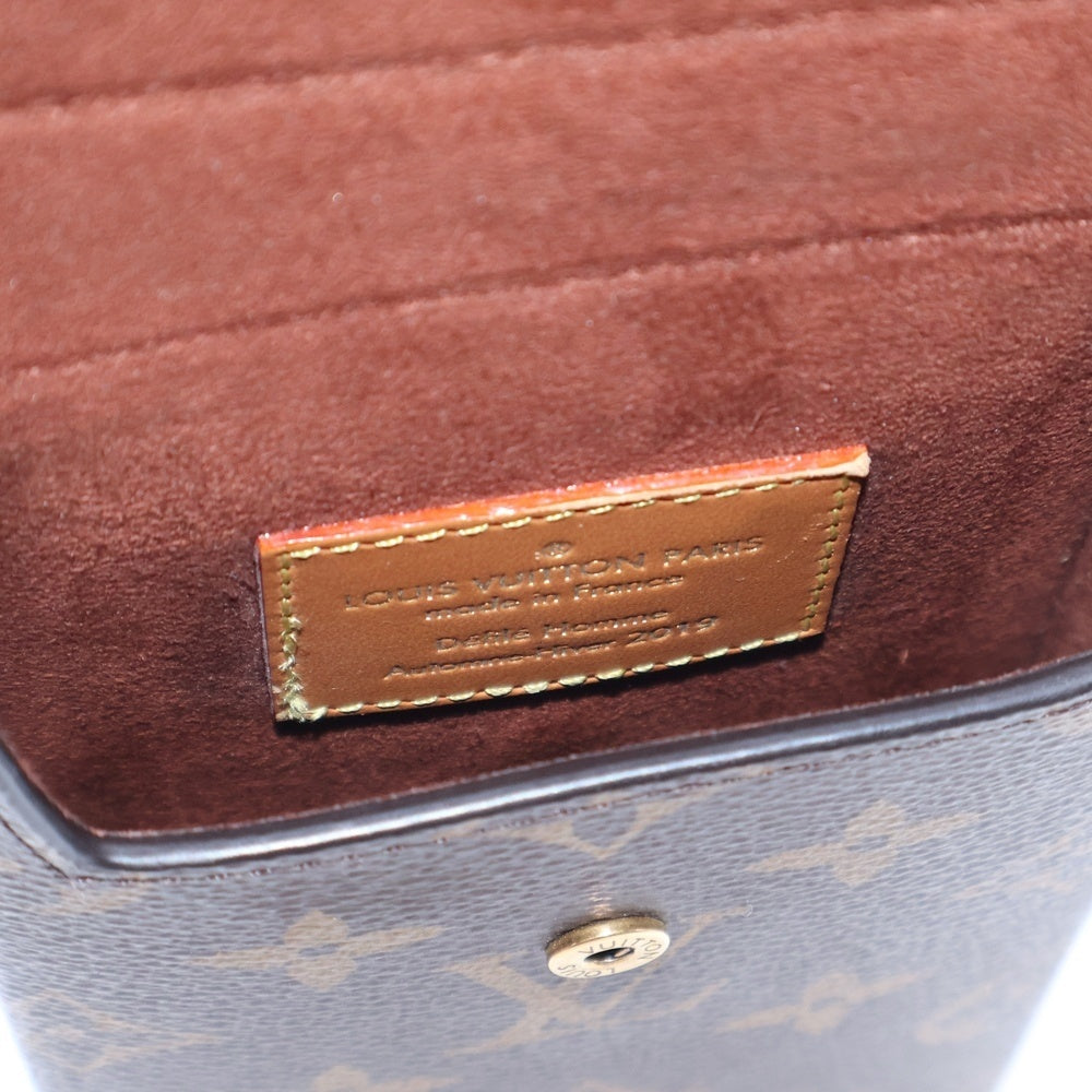 LOUIS VUITTON(ルイヴィトン) モノグラム ボックス フォンケース ポーチ 小物入れ ブラウンPVC×レザー M68523 ゴールド金具