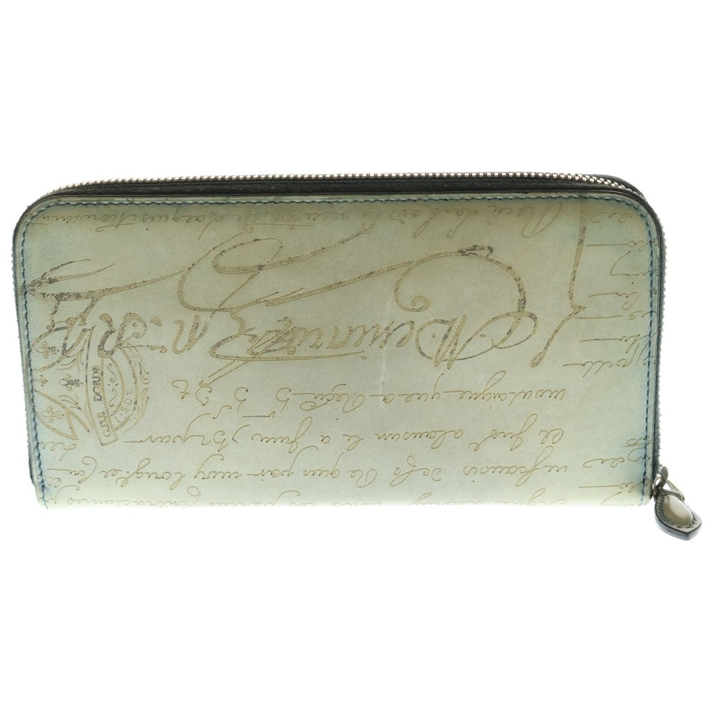 Berluti(ベルルッティ) 2024年夏限定 イタウバ グラディアント カリグラフィー スクリットレザー ラウンドファスナー ロングウォレット 長財布 カードケース シルバー金具