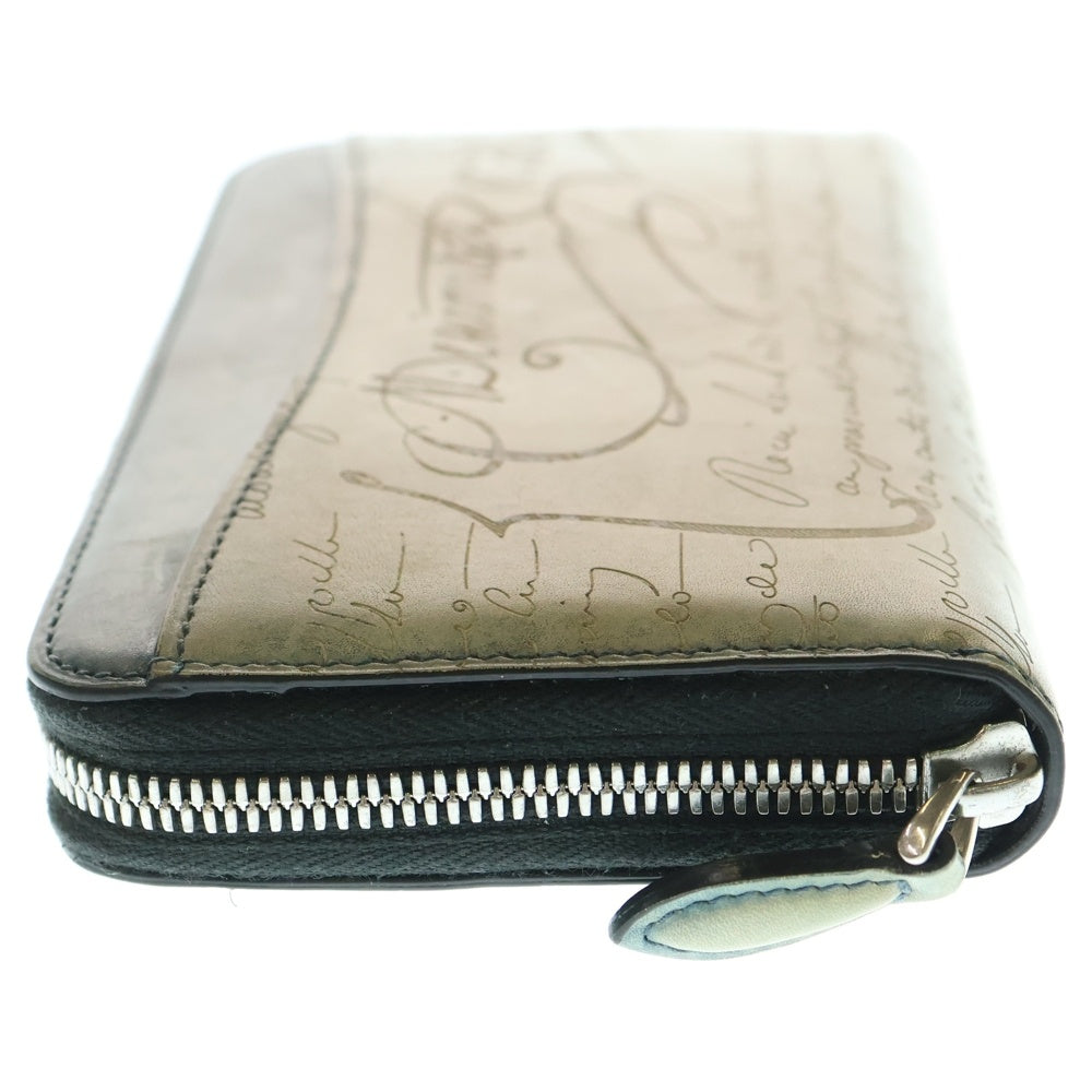 Berluti(ベルルッティ) 2024年夏限定 イタウバ グラディアント カリグラフィー スクリットレザー ラウンドファスナー ロングウォレット 長財布 カードケース シルバー金具