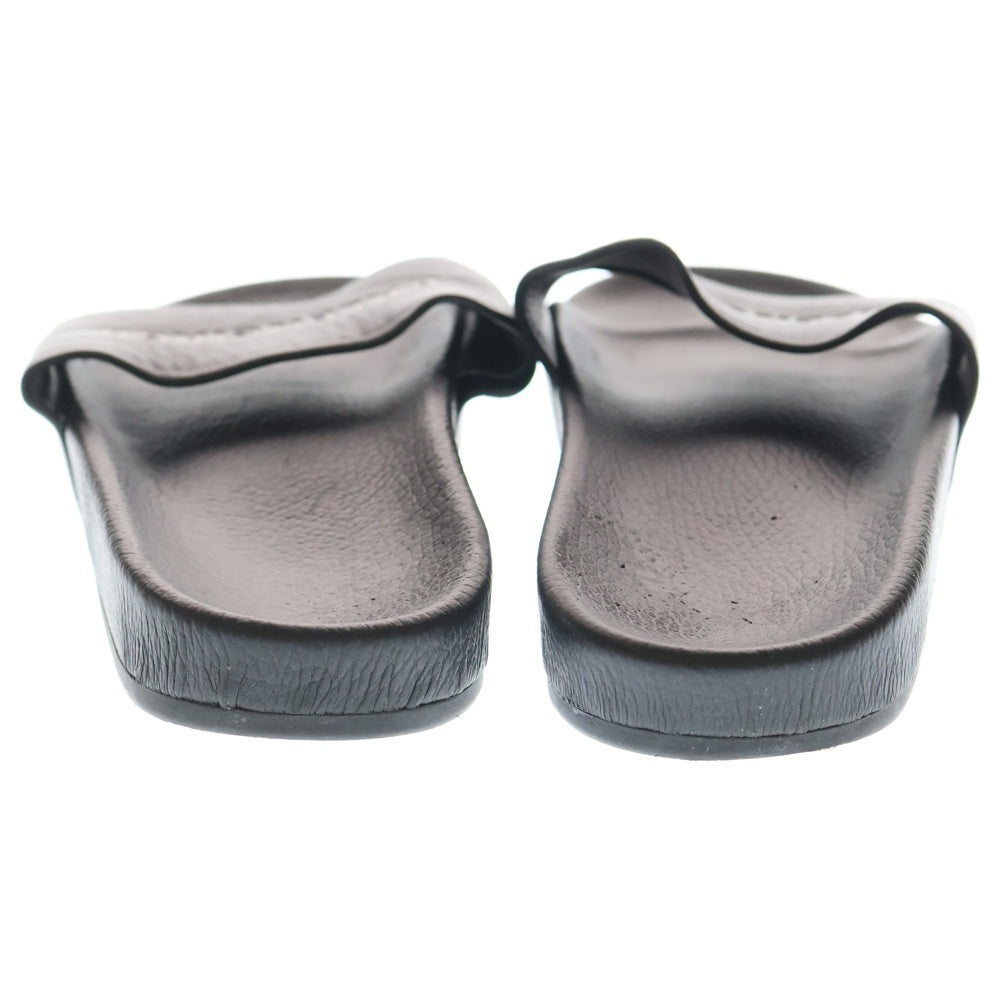 BALENCIAGA(バレンシアガ) POOL ロゴプリント スライドサンダル ブラック レザー #41 530501 メンズ