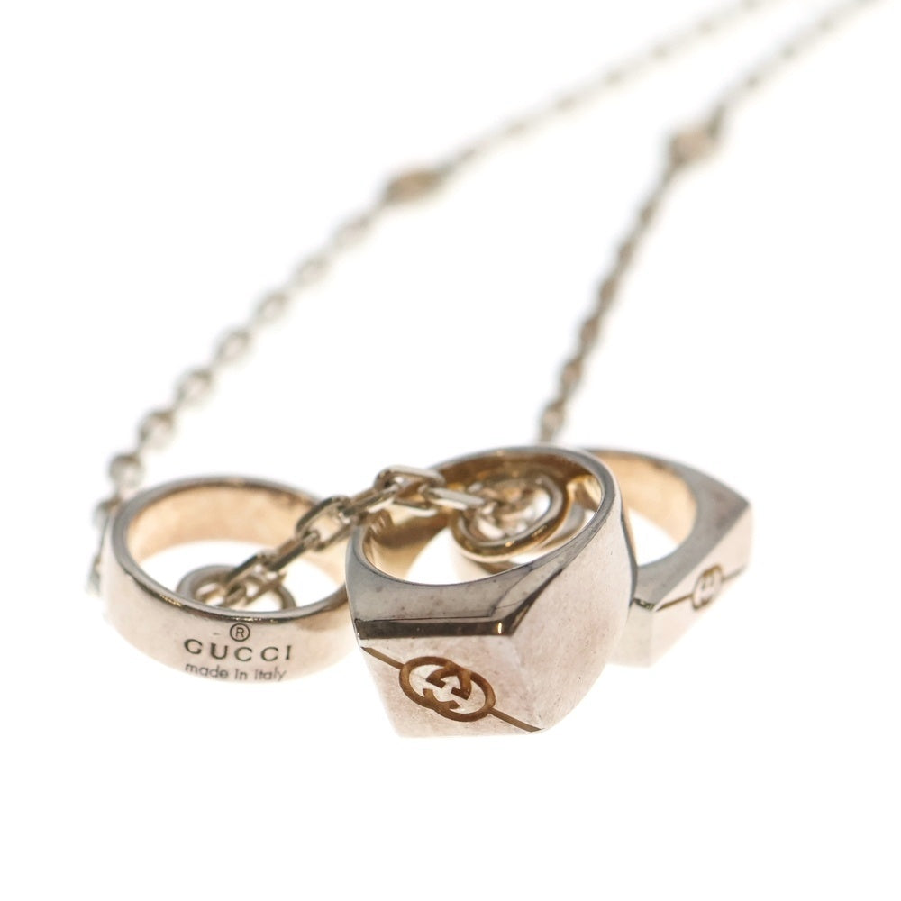 GUCCI(グッチ) インターロッキングG リングチャームネックレス Ag925