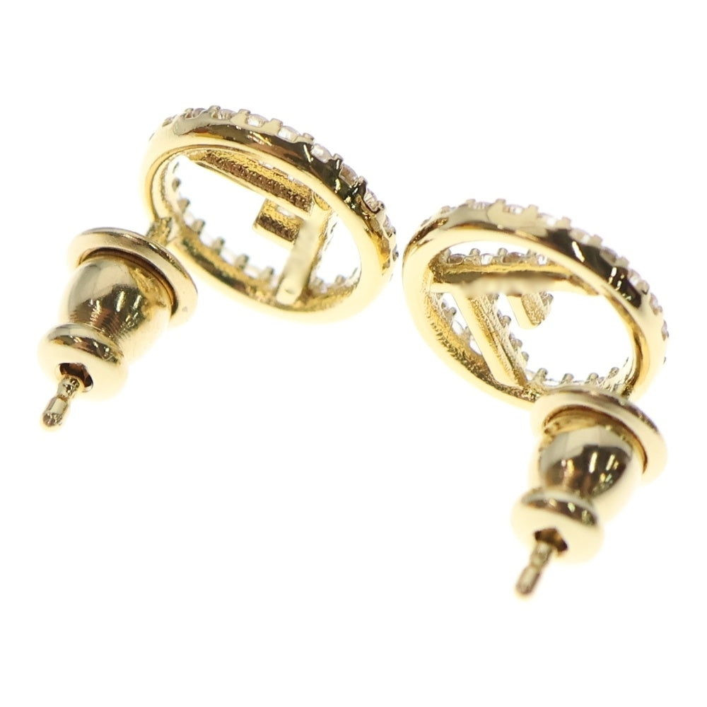 FENDI(フェンディ) エフイズ フェンディ ロゴ×ラインストーン ピアス