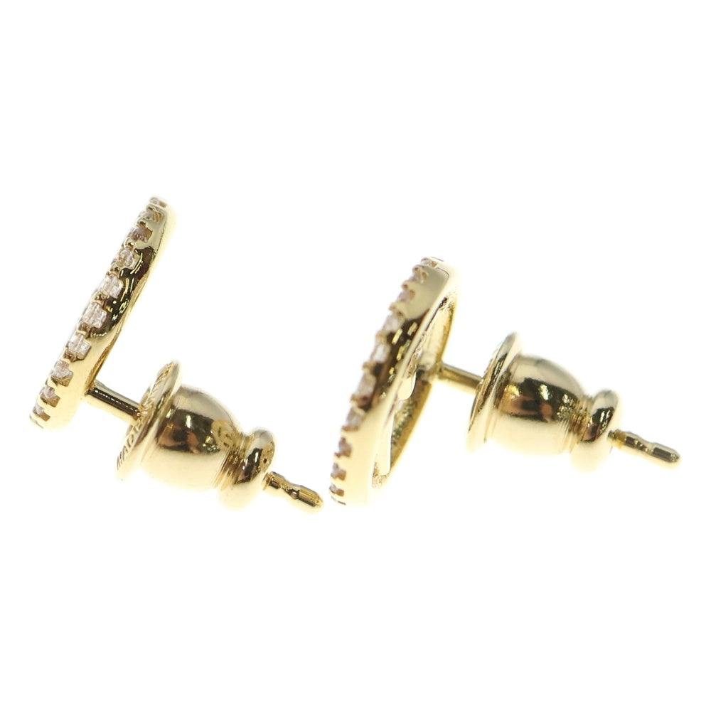 FENDI(フェンディ) エフイズ フェンディ ロゴ×ラインストーン ピアス ビジュー ゴールド 8AG738