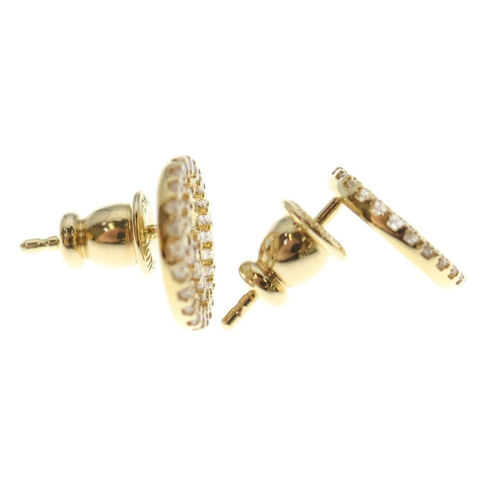 FENDI(フェンディ) エフイズ フェンディ ロゴ×ラインストーン ピアス ビジュー ゴールド 8AG738