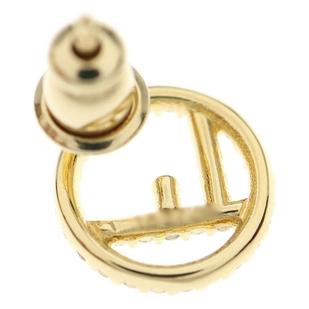 FENDI(フェンディ) エフイズ フェンディ ロゴ×ラインストーン ピアス ビジュー ゴールド 8AG738