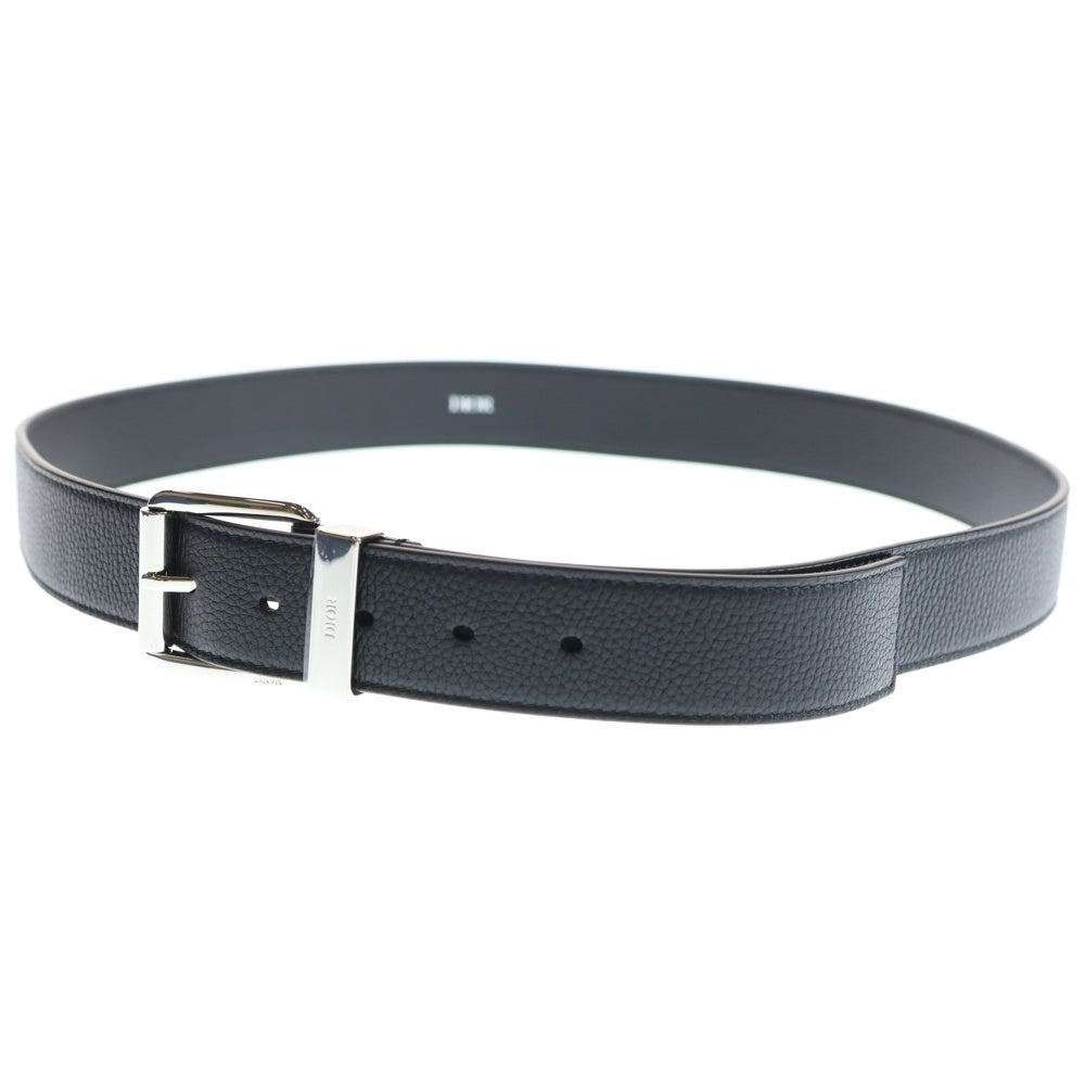 DIOR(ディオール) レザーベルト ブラック シルバー金具