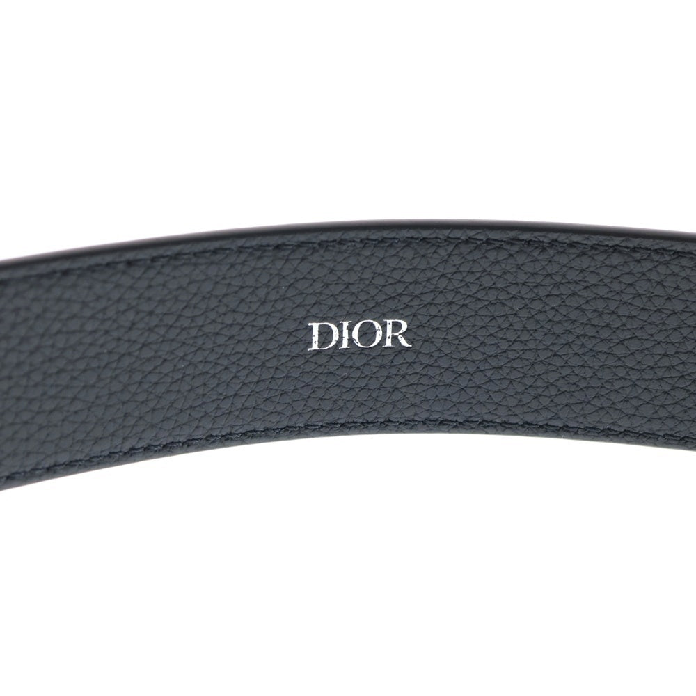DIOR(ディオール) レザーベルト ブラック シルバー金具