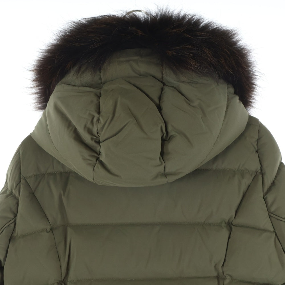 【美品】TATRAS タトラス　ダウンジャケット　カーキ　ダブルジップ　ファー TATRAS(タトラス) CERAMICA セラミカ ファー フーデッド ジップアップ