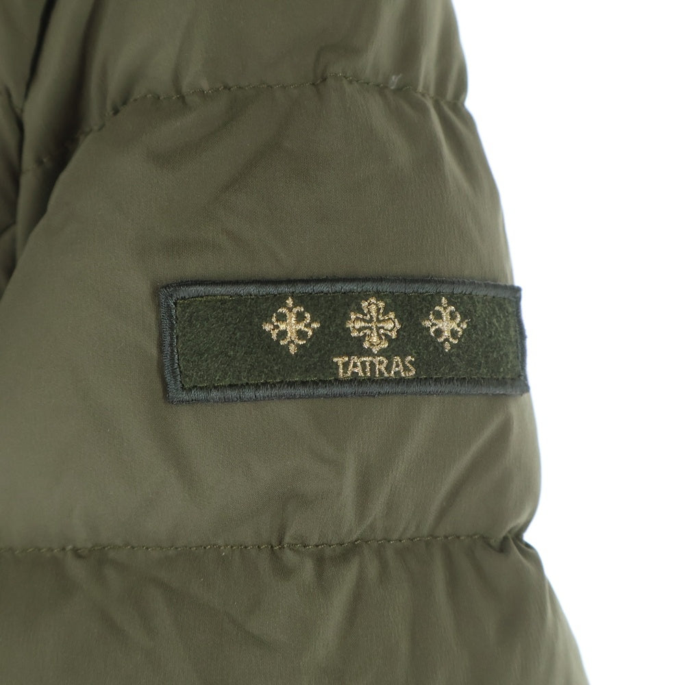 【美品】TATRAS タトラス　ダウンジャケット　カーキ　ダブルジップ　ファー TATRAS(タトラス) FONDOファーフードジップボタン付ダウンコート4193