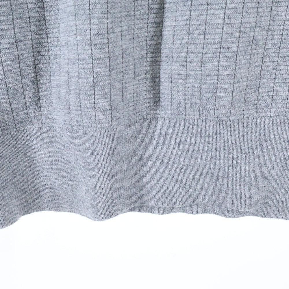 Calvin Klein(カルバンクライン) ラバーワッペンロゴ コットン クルーネック プルオーバー 長袖ニット セーター グレー K10K111946