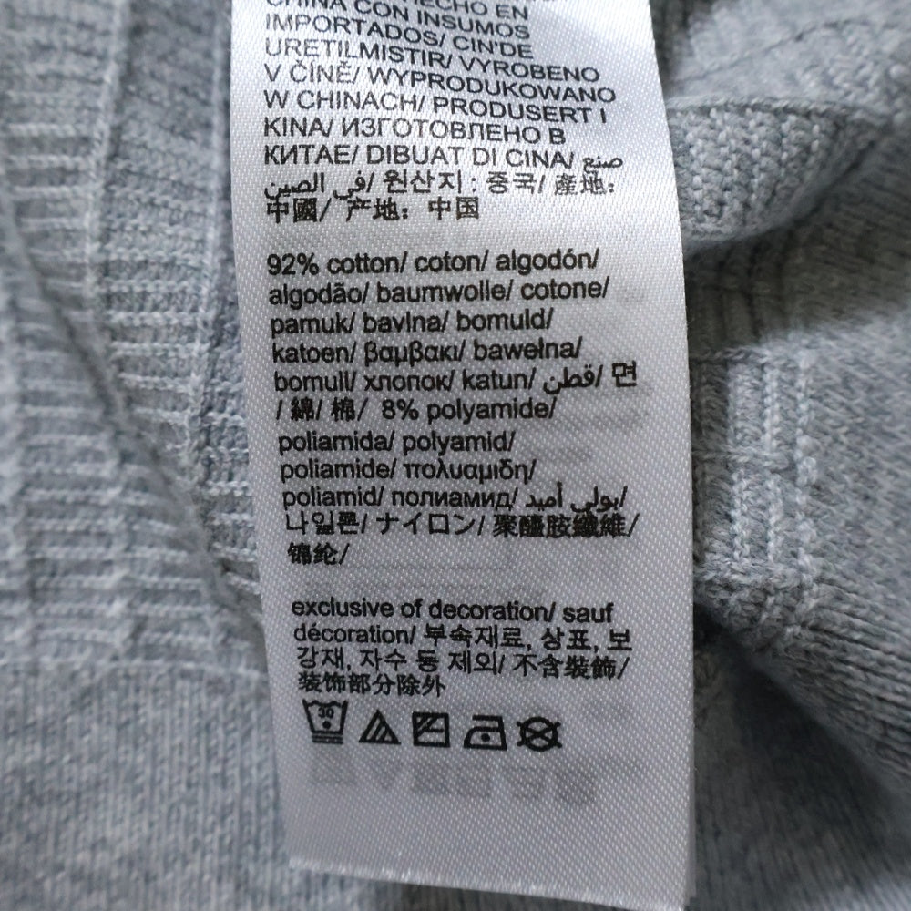 Calvin Klein(カルバンクライン) ラバーワッペンロゴ コットン クルーネック プルオーバー 長袖ニット セーター グレー K10K111946