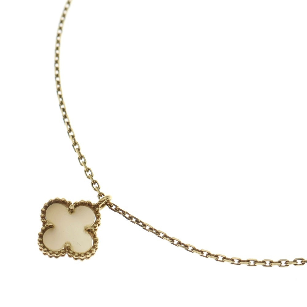 Van Cleef & Arpels(ヴァンクリーフアンドアーペル) スウィート アルハンブラ ネックレス マザーオブパール Au750 K18 YG イエローゴールド レディース