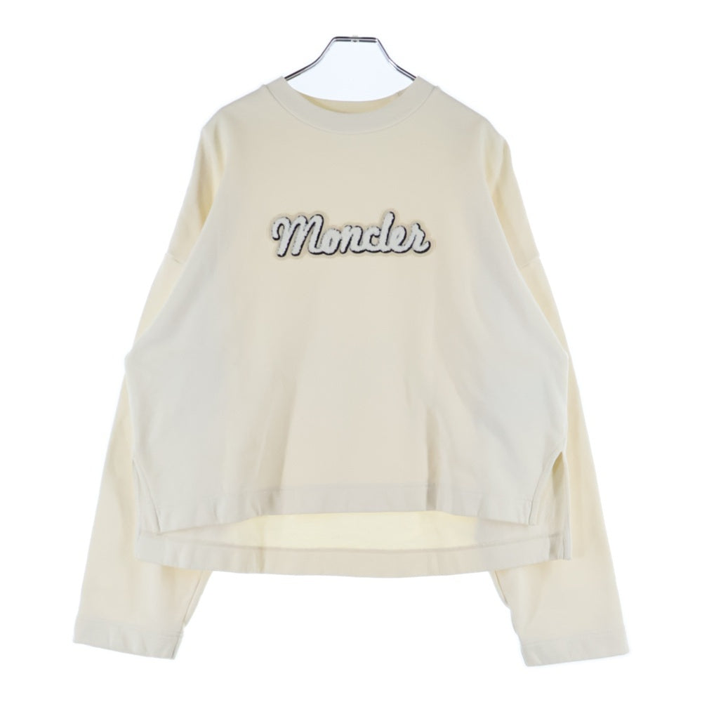 MONCLER(モンクレール) FELPA ロゴ クルーネックスウェットトレーナー ホワイト I20938G00020 レディース