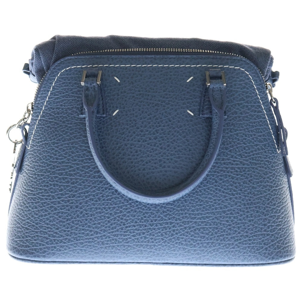 Maison Martin Margiela(メゾンマルタンマルジェラ) 5AC ミニ 2WAY レザー ショルダー ハンドバッグ ブルー ショルダーバッグ シルバー金具