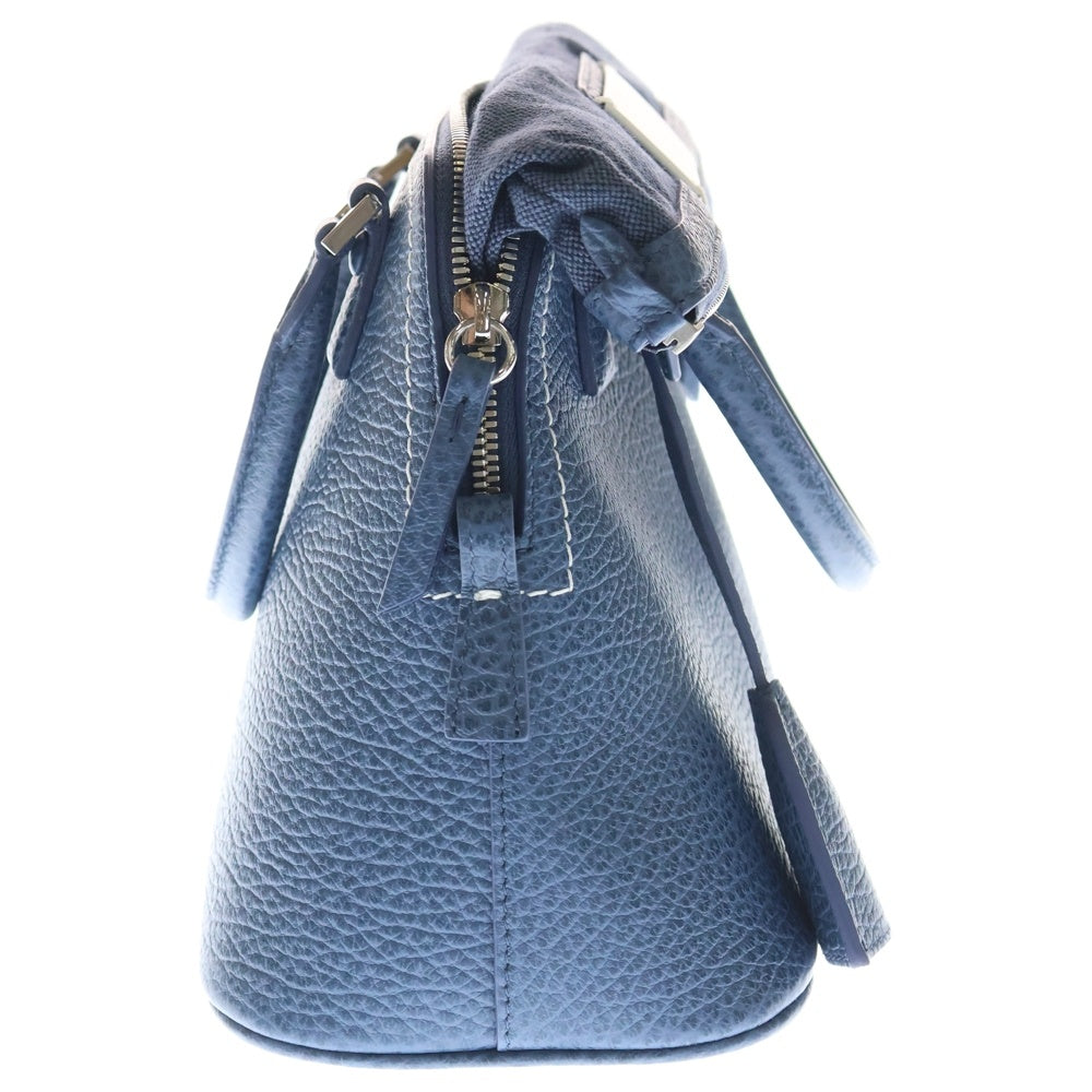 Maison Martin Margiela(メゾンマルタンマルジェラ) 5AC ミニ 2WAY レザー ショルダー ハンドバッグ ブルー ショルダーバッグ シルバー金具