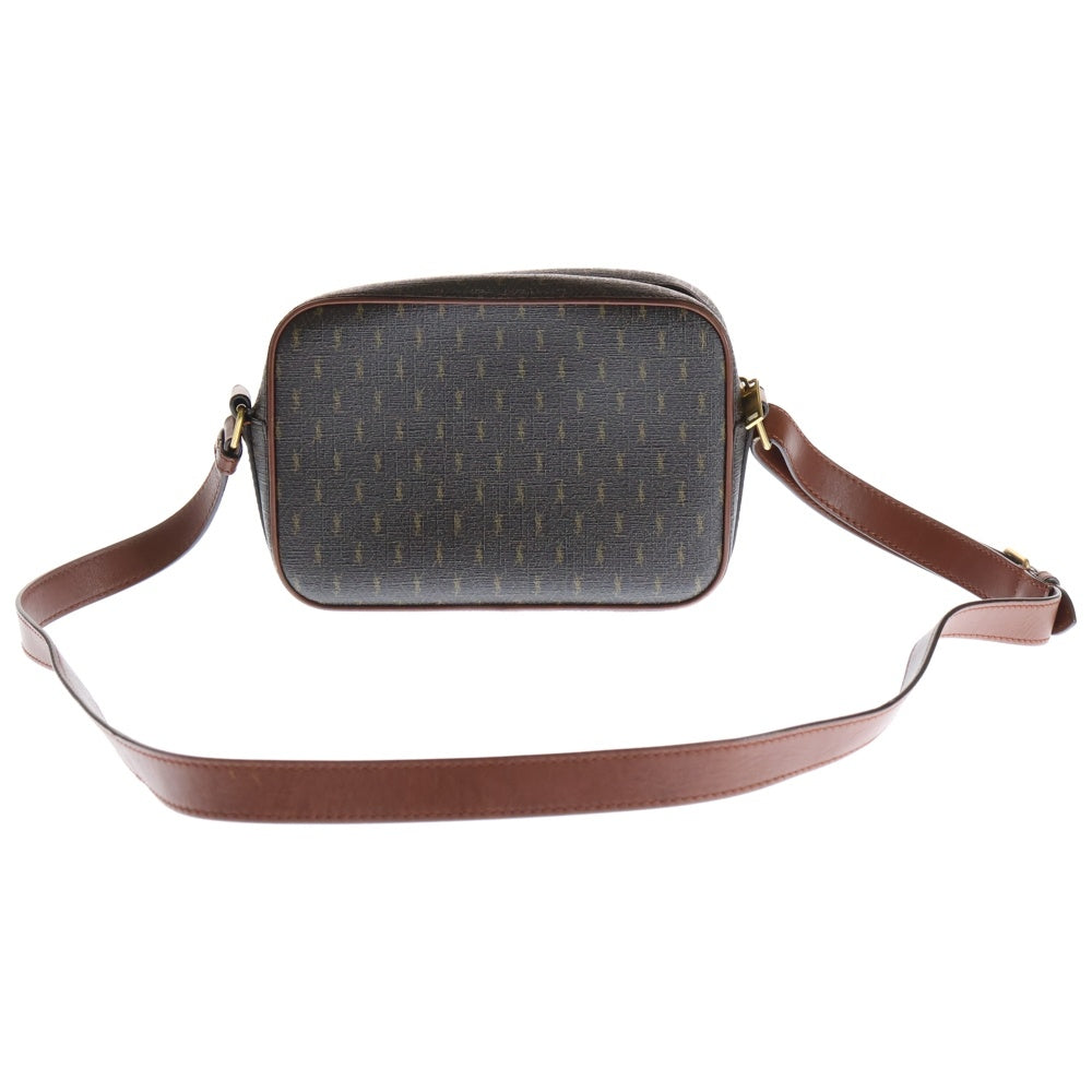 YVES SAINT LAURENT(イヴサンローラン) ル・モノグラム ショルダーバッグ ハンドバッグ ワンショルダーバッグ ブラウン レザー×PVC 669957 ゴールド金具 レディース