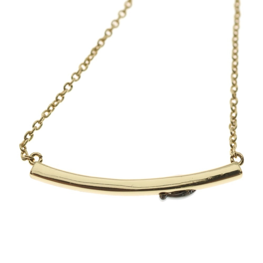 COACH(コーチ) シグネチャー ラインストーン×パール バー ネックレス ペンダント チェーン ゴールド レディース