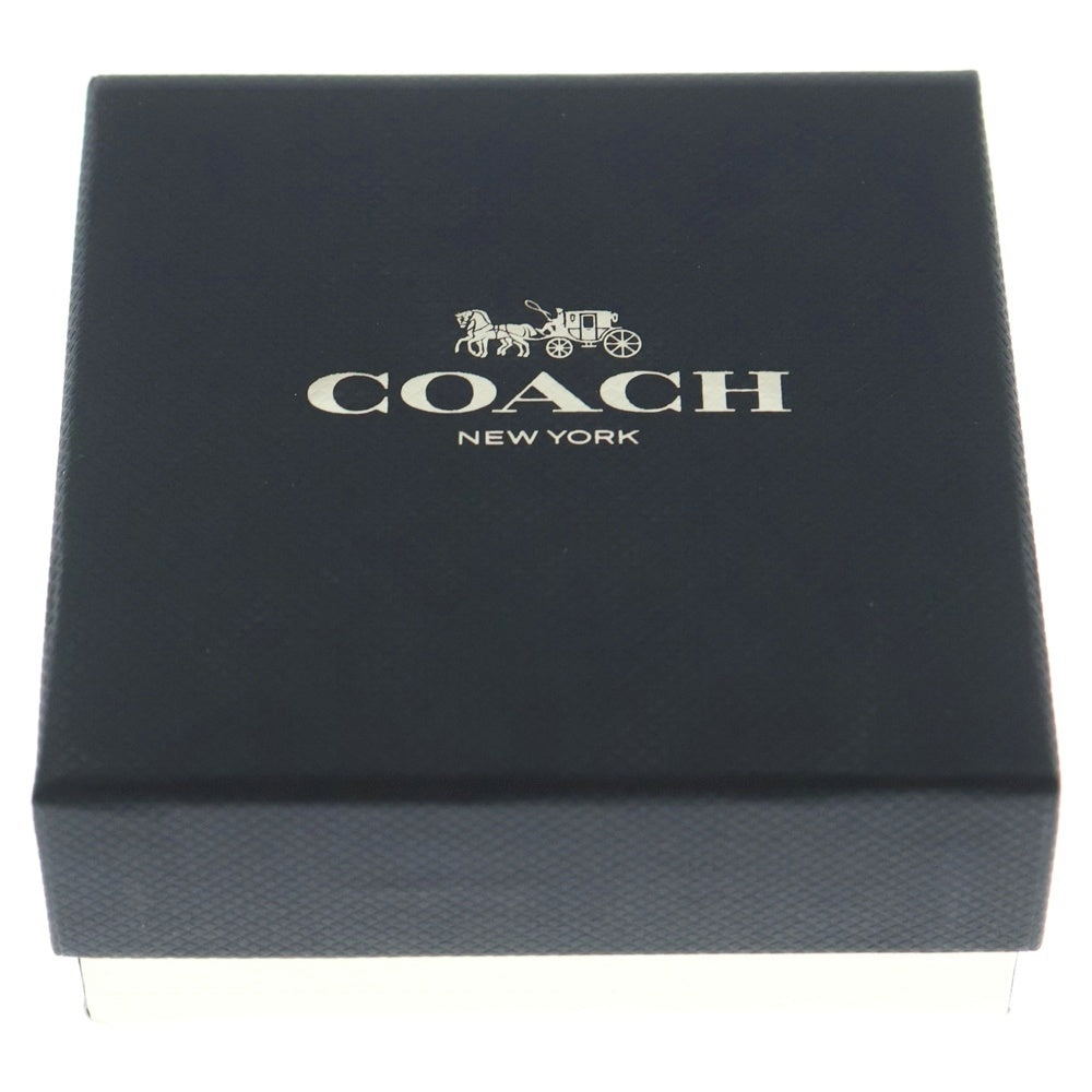 COACH(コーチ) シグネチャー ラインストーン×パール バー ネックレス ペンダント チェーン ゴールド レディース