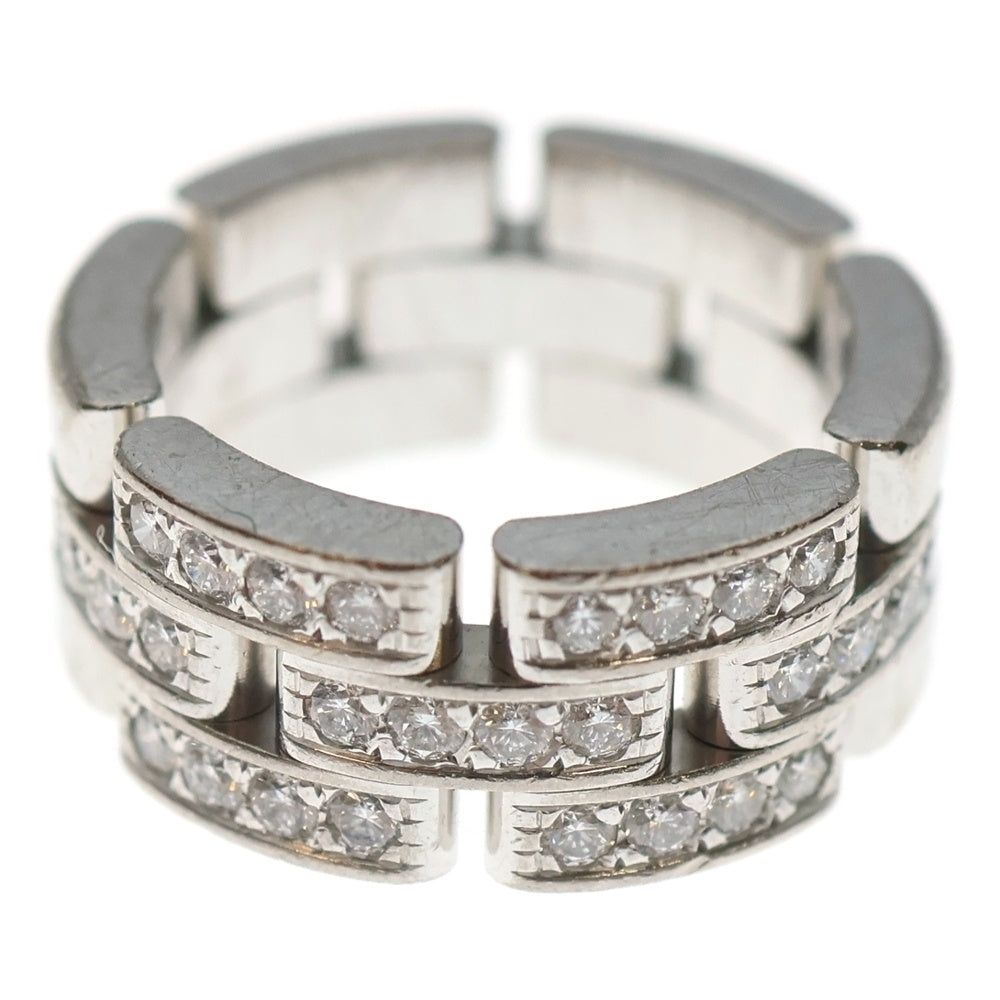 Cartier(カルティエ) マイヨンパンテール 3ロウ パヴェダイヤモンド リング ホワイトゴールド 750WG #46 ジュエリー レディース