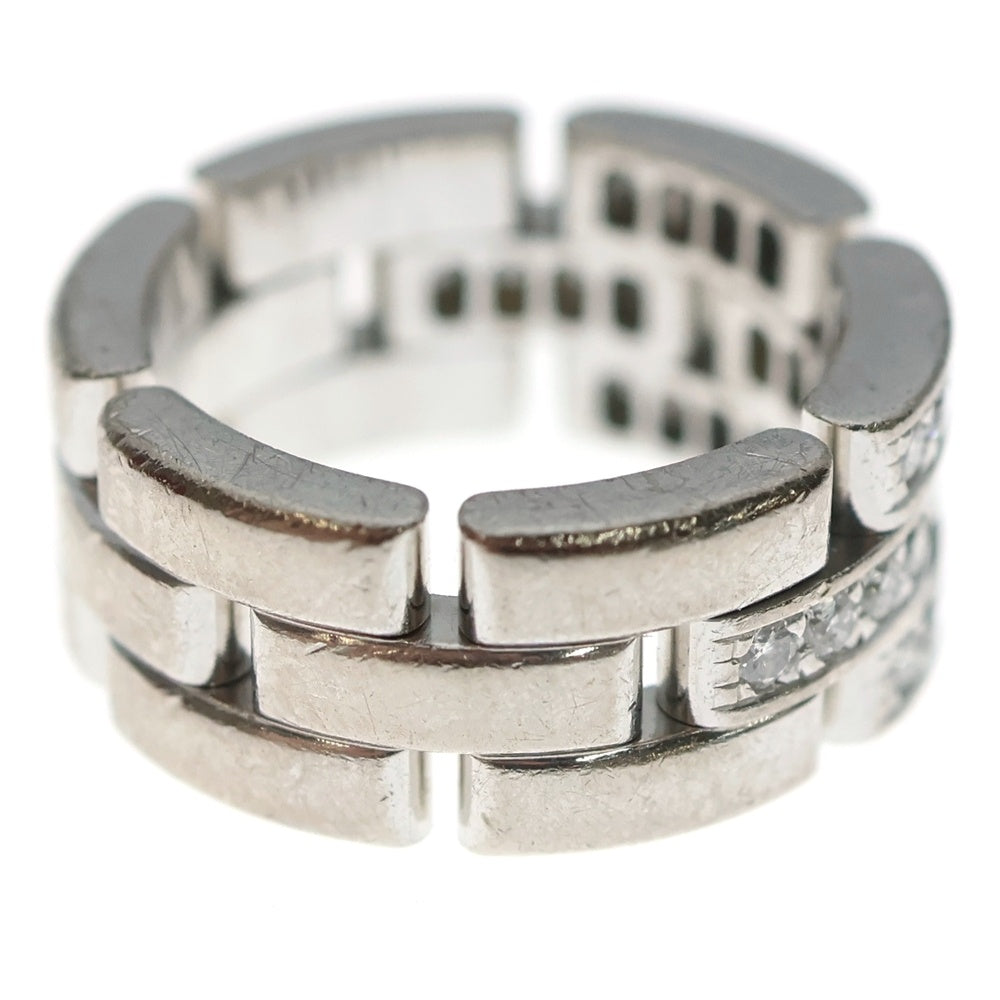 Cartier(カルティエ) マイヨンパンテール 3ロウ パヴェダイヤモンド リング ホワイトゴールド 750WG #46 ジュエリー レディース