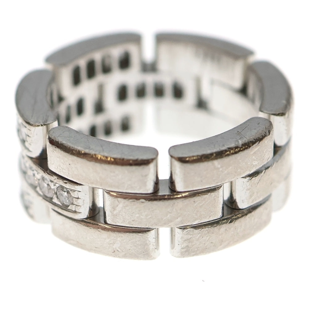 Cartier(カルティエ) マイヨンパンテール 3ロウ パヴェダイヤモンド リング ホワイトゴールド 750WG #46 ジュエリー レディース
