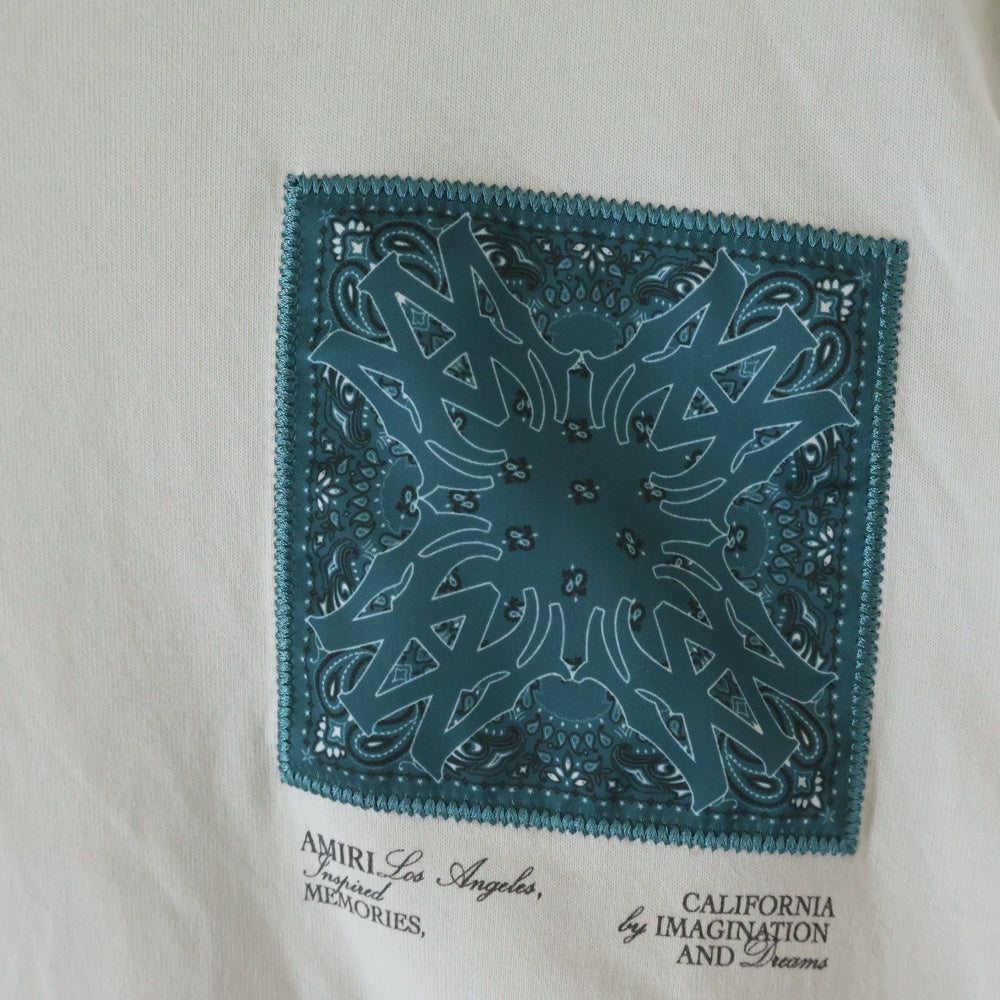 AMIRI(アミリ) MA Logo Bandana S/S Tee バンダナ ロゴ 半袖Tシャツ カットソー ライトグリーン